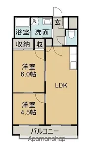 パークハイツ茂木【105号室】の間取り