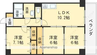 エムズコートソフィーナ【705号室】の間取り