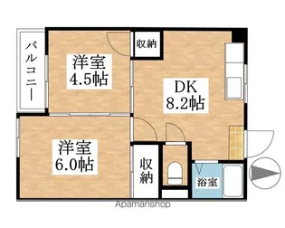 水野コーポ【202号室】の間取り