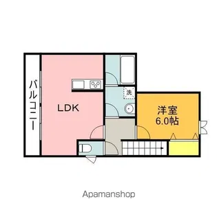 グランデ大黒【203号室】の間取り