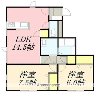 フォレストⅡ【B号室】の間取り