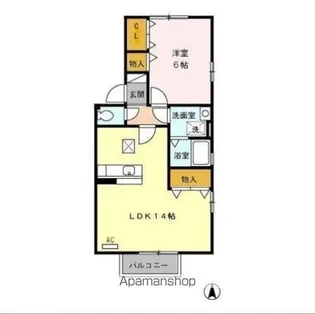 ラ・プレミール C【1階】の間取り
