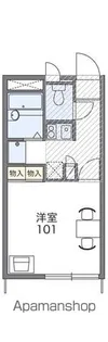 レオパレスフローラ【104号室】の間取り