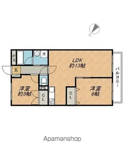 プルミエル【202号室】の間取り