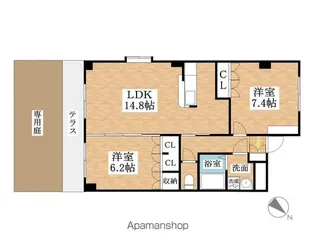 ラ・ウィンクル【1階】の間取り