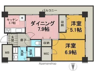 イーストコア曳舟一番館【9階】の間取り