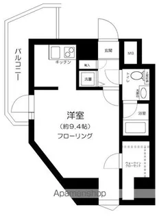 パレステュディオ六本木【14階】の間取り