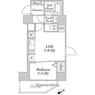 リテラス浅草橋イースト【6階】の間取り