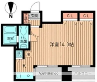 1Rの間取り画像