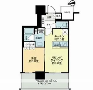 ライオンズタワー柏【8階】の間取り