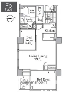 レジディア西小山【2階】の間取り