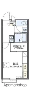 レオパレス中央公園【206号室】の間取り