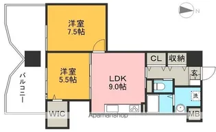 オブジェ朝倉【5階】の間取り