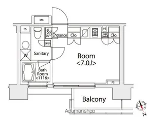 カスタリア戸越【8階】の間取り