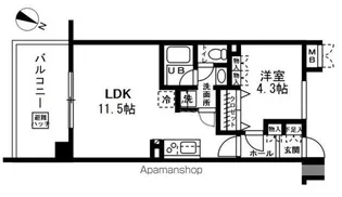 グランパティオス公園西の街5番館【7階】の間取り