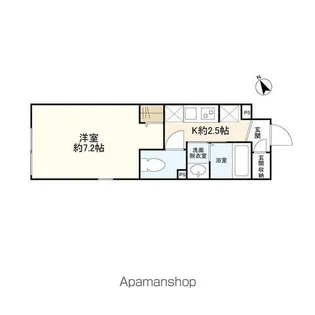 ウェルスクエアイズム世田谷用賀【1階】の間取り