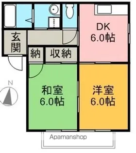シャーメゾン北新町【1階】の間取り