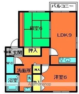 シャルム・フルーレA・B【2階】の間取り