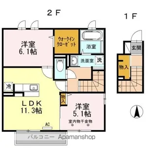 ソラーナ【2階】の間取り
