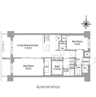コンフォリア・リヴ永福町【4階】の間取り