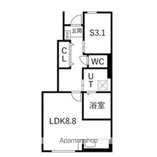J.BREATH【106号室】の間取り