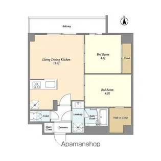 グランカーサ尾久【4階】の間取り