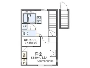 レオパレス東中田【202号室】の間取り