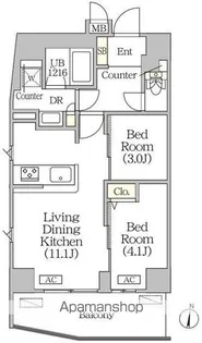 グローリオシェルト水道橋【4階】の間取り