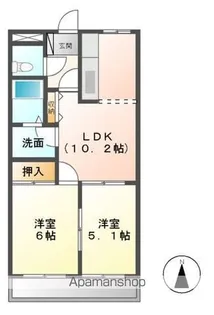 グランディオスⅡ【2階】の間取り