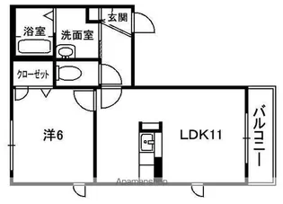 コンフォート木津【103号室】の間取り