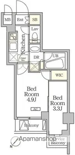 アジールコート池尻大橋【4階】の間取り