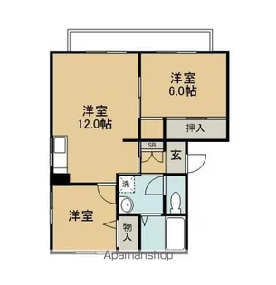 エクレールⅢ【102号室】の間取り