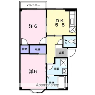 メゾンエクセルⅡ【1階】の間取り