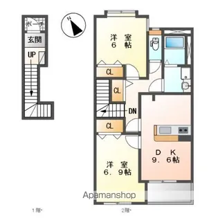 ユニバーサイド【2階】の間取り