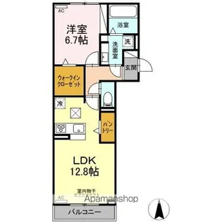 セレスティア香呑町【1階】の間取り