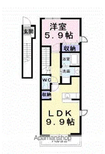 コート・ヤードⅡ A【2階】の間取り