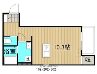 スリーズ霞町【202号室】の間取り
