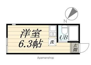 ユナイト白楽エッフェル【1階】の間取り
