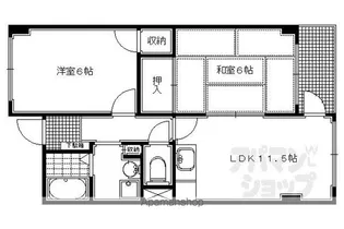 シルベーヌ北山【406号室】の間取り
