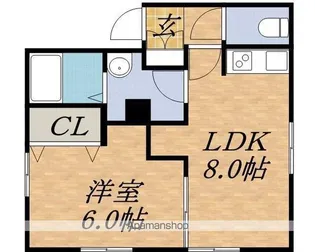 三好マンションB【101号室】の間取り