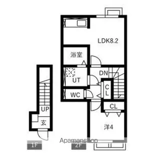 AZUR SOLAIRE (アジュール・ソレール)【202号室】の間取り