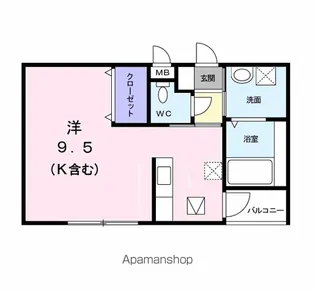 ミニヨンK【1階】の間取り