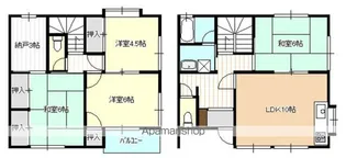広島県広島市安佐南区東原3丁目【テラスハウス】の間取り