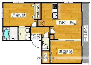 ボナールシャルト【3階】の間取り