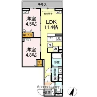 セレスティア鷺宮II【1階】の間取り