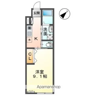 アクア メルヴェール【2階】の間取り