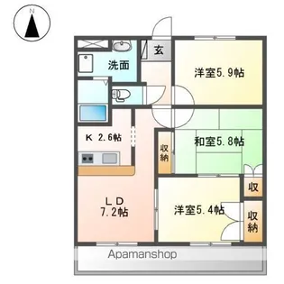 エメラルドノービレ1【3階】の間取り