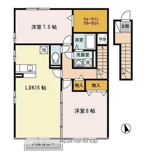 ローズコート水道橋 B【2階】の間取り