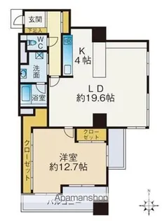 アトモスももち【904号室】の間取り