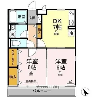 ファミーユ昭和【2階】の間取り
